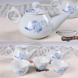 3인다기 백자 청매화 다도 세트 녹차잔 티세트