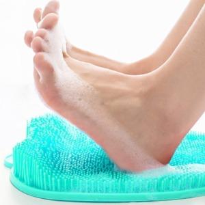 발각질제거기 마사지 실리콘 풋케어 브러쉬 지압 발 세척 매트 흡착판 미끄럼방지