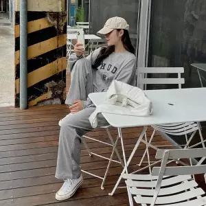 핫핑 로드코튼 맨투맨 밴딩바지 트레이닝set