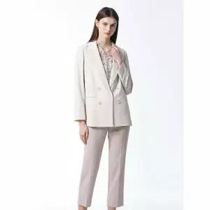 [하프클럽/쉬즈미스]미니멀 모던 더블 버튼 재킷 (택가격 318000원)