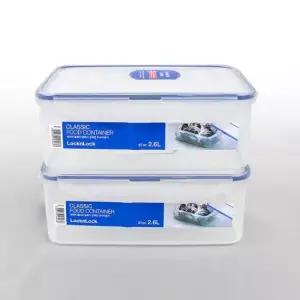 락앤락 클래식 직사각 밀폐용기 2.6L x 2개 /HPL826