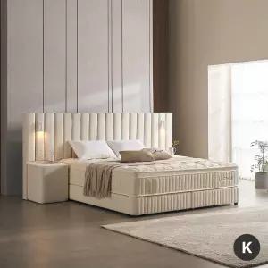 루즈노 호텔식 투매트리스 침대 풀패키지 킹K(패널1+이불세트1+라텍스베개2+