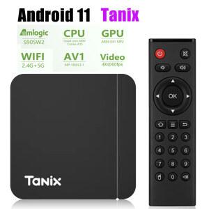 셋톱 박스 스마트 TV 안드로이드 11 Tanix Amlogic S905W2 AV1 BT5 0 2 4G 및 5G 듀얼 와이파이 4K HD 홈 스트리밍 비디오 미디어 플레이어