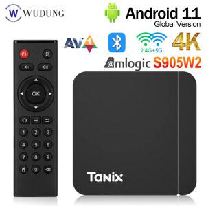 셋톱 박스 안드로이드 11 스마트 TV 듀얼 와이파이 AV1 BT 미디어 플레이어 PK Tanix TX3 W2 Amlogic S905W2 2GB 16GB 2 4G 5G