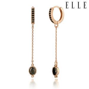 [엘르주얼리] 14K GF 블랙 포인트 귀걸이 ELGPEE125