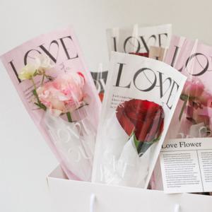 한송이 꽃 모던 깔끔 비닐 포장지 20매 세트