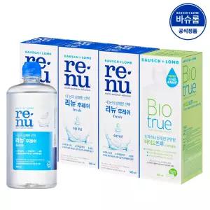 리뉴 후레쉬 500ml x3개+바이오트루 500mlx1개 렌즈세척액 렌즈세정액