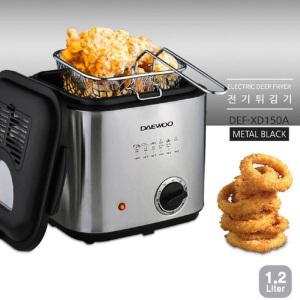 대우 온도조절 불소수지코팅 다이얼방식 가정용 미니 전기튀김기 1.2L
