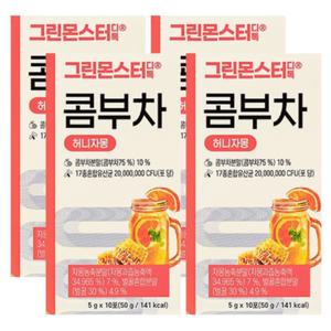 그린몬스터 디톡 콤부차 허니자몽 블랙티 추천 10포X4