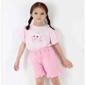 [레노마 이너웨어]위시캣 여아 퍼프 5부 상하세트 PK 0F1EW64972-1_HDD