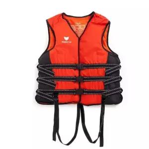 구명조끼 XL 오렌지 블랙 수상레져 라이프자켓 물놀이 (WFHS51B)