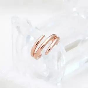 [미니아트]14KGP 세라비 귀찌 로즈골드 데일리 라인 링 이어커프