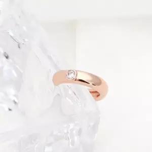 [미니아트]14KGP 아들린 귀찌 로즈골드 데일리 큐빅 링 이어커프