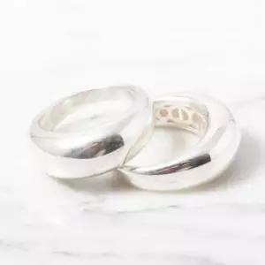 볼드한 쌍가락지 순은반지 925실버 남여공용 남자 여자 가족 선물 실버반지