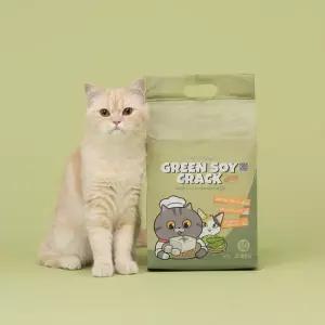 미유박스 고양이모래 그린소이 크랙 두부 모래 오리지널 2.8kg, 3개