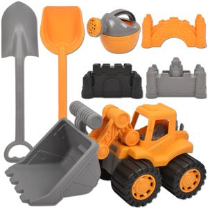 R 샌디토이 중장비 자동차 모래놀이 7종 로더 불도저 lxs316 물뿌리개 모래삽 모양성 틀