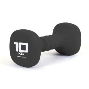 아이워너 네오프렌 컬러아령 10kg(블랙) 사각아령 홈트레이닝 미용 헬스 덤벨 바벨