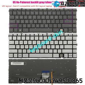 미국 백라이트 회색 실버 손목 받침대 없는 키보드 HP ENVY X360 13-AY TPN-C147 13m-BD15-ES 15-EU