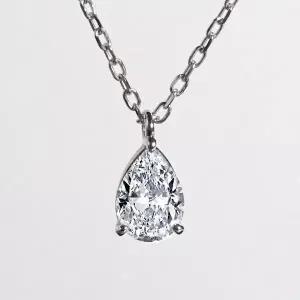 [샤밍주얼리]5부 물방울 다이아 목걸이 랩 페어 플래티늄 백금 레이어드 여자 친구 기념일 생일 선물