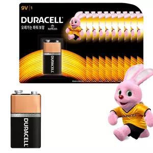 건전지 듀라셀 9V 카드형10개 알카라인