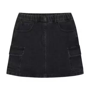 주니어 HC04 카고 블랙 데님 스커트 가을 카고 블랙 데님스커트 24f5852