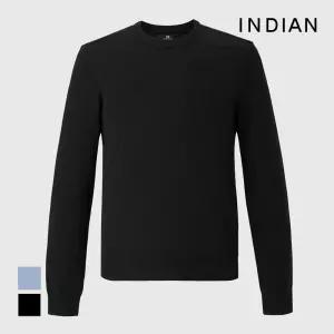 [INDIAN] 울혼방 빅로고 라운드 니트_MIGBR3F8221