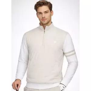 [아웃도어스/데니스골프]남성 반하이넥 시그니처 방풍 패딩 집업 티셔츠_NAQWMTS026