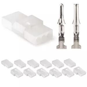 JRready ST6407 6쌍 Molex 3핀 커넥터 키트 157.5cm(62인치) 수 암 수용 가능한 플러그 전원 전기 커넥터 1