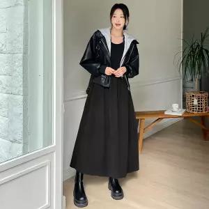 [핑크시슬리] 매일다르게 레이어드 스판 코듀로이 맥시 원피스