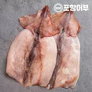 [포항어부]몸통 반건조 오징어 500g 내외 (10미내외) / 개별포장