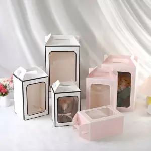 선물 상자 투명창 고급 포장 답례품 구디백 종이 크라프트 손잡이 박스