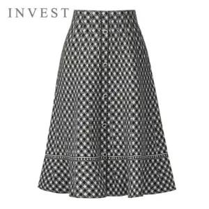 [인베스트] 다이아 나염 니트 롱 스커트_IN5W1SK8171