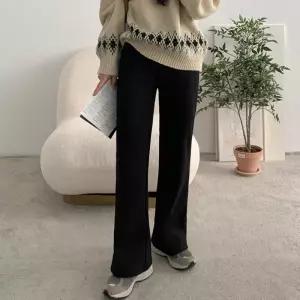 [에이와비] [140.150.160ver] #AWABMADE:_뉴말랑밍크와이드밴딩슬랙스 -키작녀/기장선택/밍크안감/1color/2size