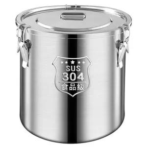 스테인레스 304 밀폐 대용량 보관 용기 쌀통 곡물 13L스텐304 밀폐통 쌀10kg 25x25