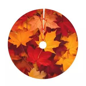 Pumpkin Gold 검은 고양이 크리스마스 트리 스커트 121.9cm(48인치), 할로윈 크리스마스 트리 천 매트 홈