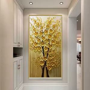 대형 황금나무 액자 풍수 부자 인테리어 그림 금전운