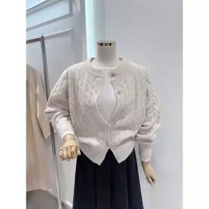 갤러리아 [ab.f.z][단독]케이블 라운드넥 울 가디건(ATA1HY50A)