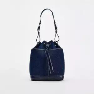 자라 가방 데님 셔링 맥시 핸드백 숄더백 캔버스 크로스 버킷백 2칼라ss1808