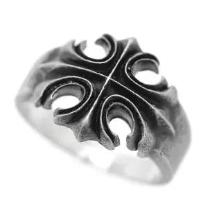 실버원 스텐레스 크로스 링 남성 d7 흑철색 24호 매트 블랙 훈연 무광 검정 반지