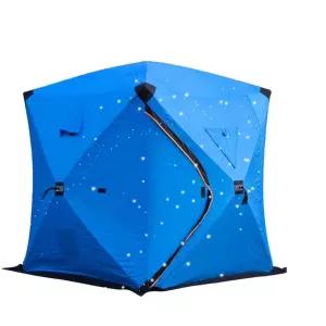 육각 빙어낚시 누빔 큐브텐트 빙어텐트 원터치 보온