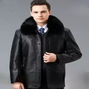 남자 밍크코트 가죽 자켓 퍼 반코트 겨울