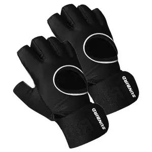 썬버드 오픈형 헬스장갑 블랙 1P 덤벨 헬스장 반장갑 (WFK61BS)