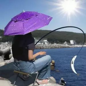 우산나라 중형 그늘막 머리 핸즈프리 휴대용 퍼플 모자 농사용 우산 (WFK76Y7)