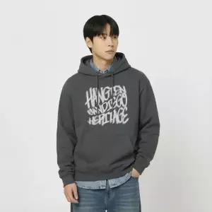 행텐 HC04 더블페이스 그래피티 후드티 더블페이스 그래피티 로고 후드티셔츠_다크그