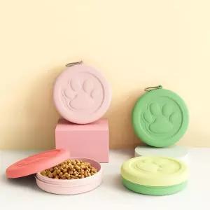 야외 휴대용 강아지 그릇 고양이 밥그릇 물그릇 식기 급수기