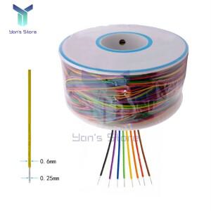 250M 30AWG 와이어 케이블 8 색 PCB 납땜 플라이 Iine 0.55mm 브레드 보드 점퍼 컬러 절연 랩 주석 도금 순