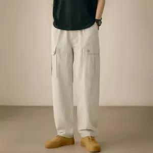 고품질 남성 포켓 건빵 바지 카고팬츠 작업복 와이드 밴딩바지 (WFK9YR5)