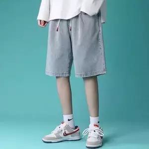 [하프클럽/]남성 밴딩 데님팬츠 2컬러 버뮤다 5부 데님 반바지 팬츠