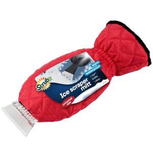 스크루빗 얼음 스크레이퍼(장갑 포함) - 얼음과 눈을 위한 자동차 윈드실드 스크레이퍼(플리스 미트 포함) - 따뜻하게 유지하면서 빠르게 긁어내고 눈을 제거 - 방수 및 방풍 - 자동차 스크레이퍼 스노우 브러시(빨