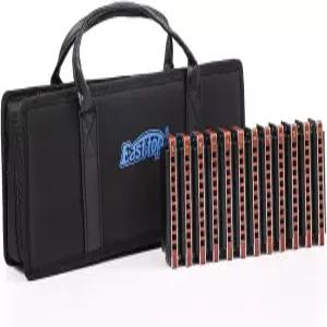 디아토닉 블루스 하모니카 10-홀 T008K 초보자 학생 성인 공연자 박스(블랙)용 12세트